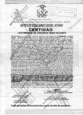 NÚMERO DA CERTIDÃO: 08301-6CD.2010