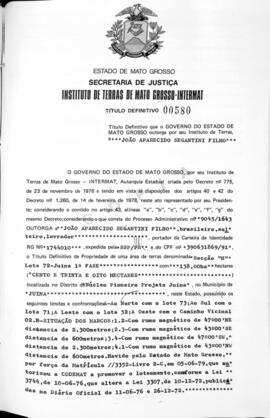 NÚMERO DO TÍTULO: 00580