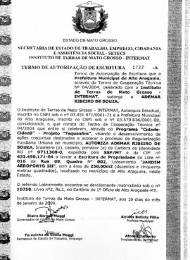 NÚMERO DO TERMO: 1722-A