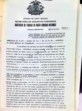 NÚMERO DO TÍTULO: 000263