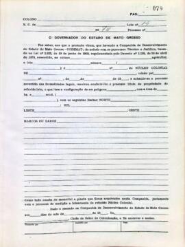 NÚMERO DO TÍTULO: SEM DADOS