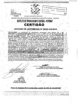 NÚMERO DA CERTIDÃO: 08320-4CD.2010