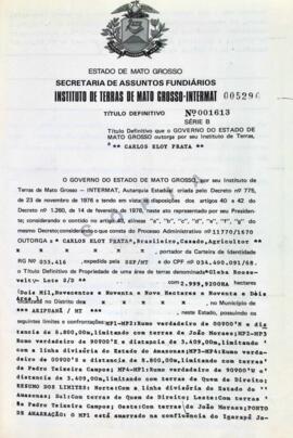 NÚMERO DO TÍTULO: 001613