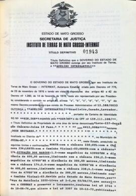 NÚMERO DO TÍTULO: 01943