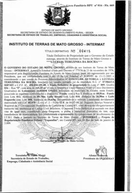 NÚMERO DO TÍTULO: 00415