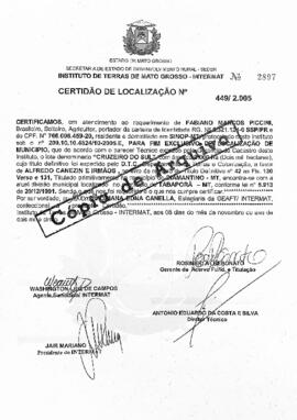 NÚMERO DA CERTIDÃO: 449.2005
