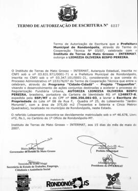 NÚMERO DO TERMO: 6037