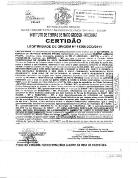 NÚMERO DA CERTIDÃO: 11255-2CD.2011