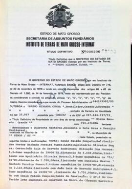 NÚMERO DO TÍTULO: 000206