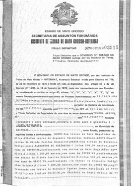 NÚMERO DO TÍTULO: 002199