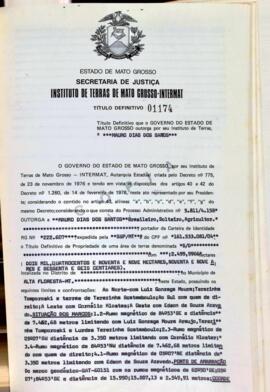 NÚMERO DO TÍTULO: 01174