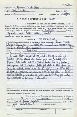 NÚMERO DO TÍTULO: 01336