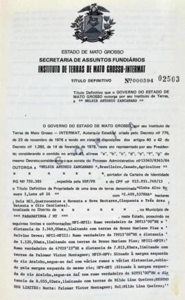 NÚMERO DO TÍTULO: 000594