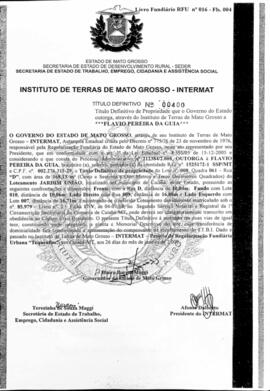 NÚMERO DO TÍTULO: 00400