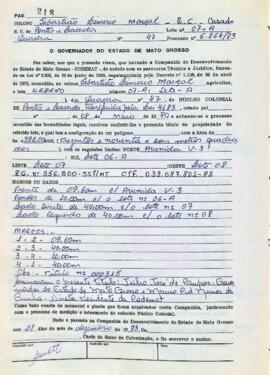 NÚMERO DO TÍTULO: 000315