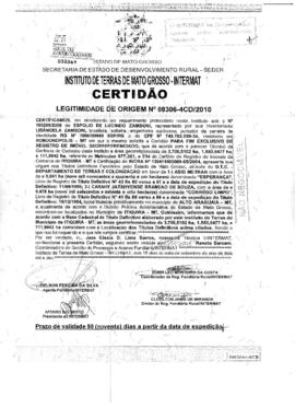 NÚMERO DA CERTIDÃO: 08306-4CD.2010