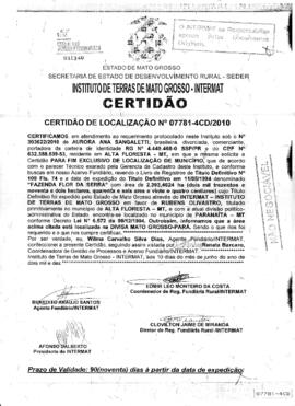 NÚMERO DA CERTIDÃO: 07781-4CD.2010