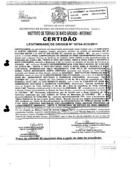 NÚMERO DA CERTIDÃO: 10794-3CD-2011