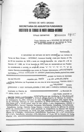 NÚMERO DO TÍTULO: 000058