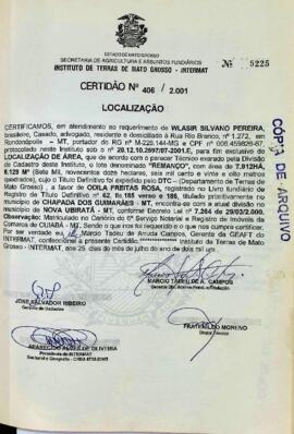 NÚMERO DA CERTIDÃO: 406.2001