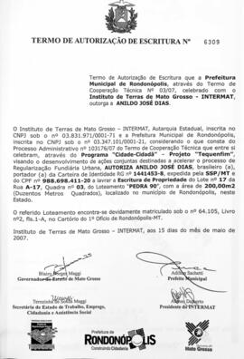 NÚMERO DO TERMO: 6309