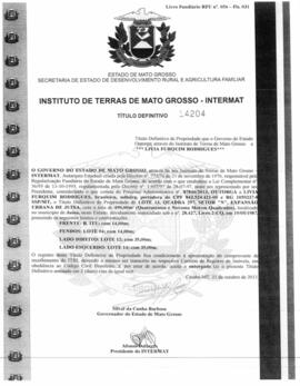 NÚMERO DO TÍTULO: 14204