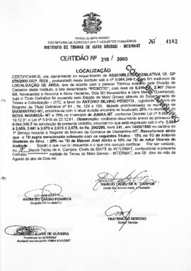 NÚMERO DA CERTIDÃO: 210.2000