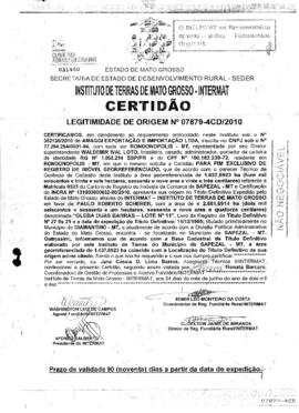 NÚMERO DA CERTIDÃO: 07879-4CD.2010