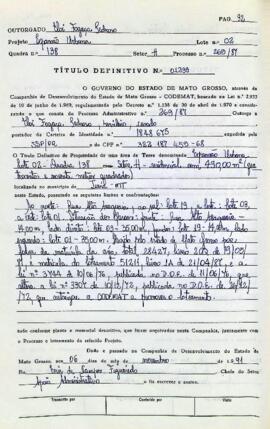 NÚMERO DO TÍTULO: 01299