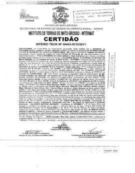 NÚMERO DA CERTIDÃO: 09443-5CD.2011
