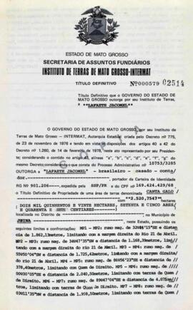 NÚMERO DO TÍTULO: 000579