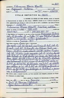 NÚMERO DO TÍTULO: 02606