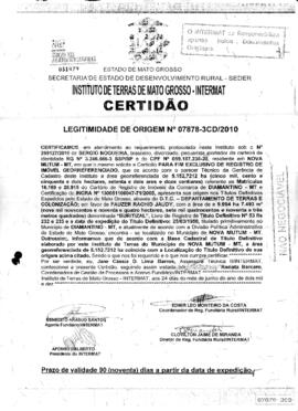 NÚMERO DA CERTIDÃO: 07878-3CD.2010