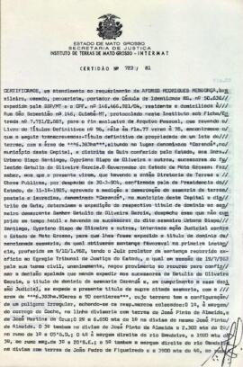 NÚMERO DA CERTIDÃO: 723.81