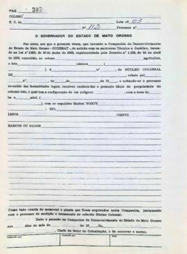 NÚMERO DO TÍTULO: SEM DADOS