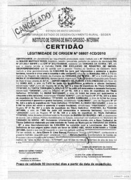 NÚMERO DA CERTIDÃO: 08807-1CD.2010