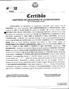NÚMERO DA CERTIDÃO: 23.600-9CD.2022
