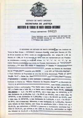 NÚMERO DO TÍTULO: 00623
