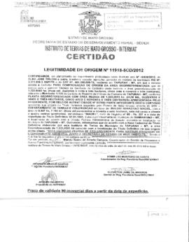 NÚMERO DA CERTIDÃO: 11918-5CD.2012