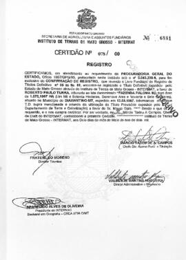 NÚMERO DA CERTIDÃO: 078.00