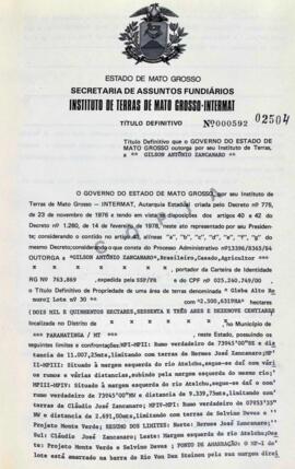 NÚMERO DO TÍTULO: 000592