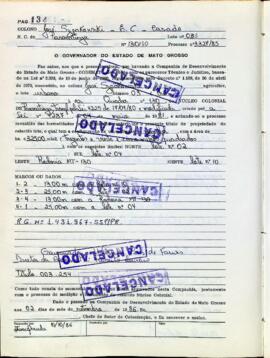 NÚMERO DO TÍTULO: 003254