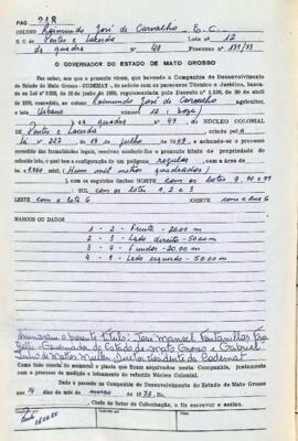 NÚMERO DO TÍTULO: SEM DADOS