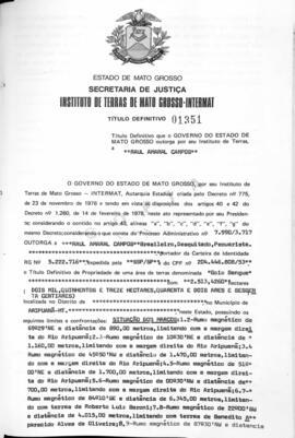 NÚMERO DO TÍTULO: 01351