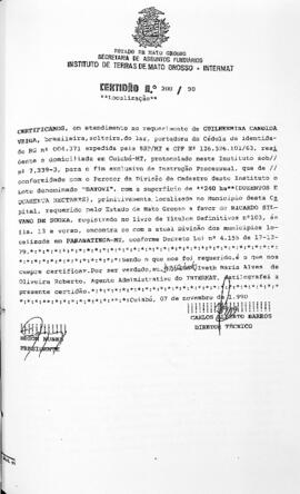 NÚMERO DA CERTIDÃO: 200.90