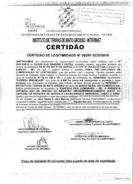 NÚMERO DA CERTIDÃO: 08297-2CD.2010