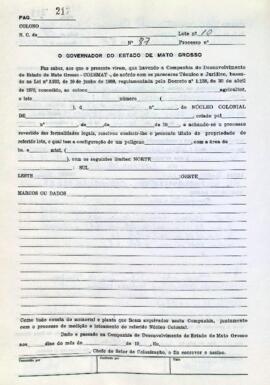 NÚMERO DO TÍTULO: SEM DADOS