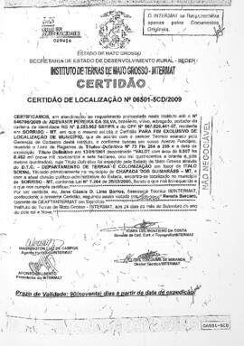NÚMERO DA CERTIDÃO: 06501-5CD.2009