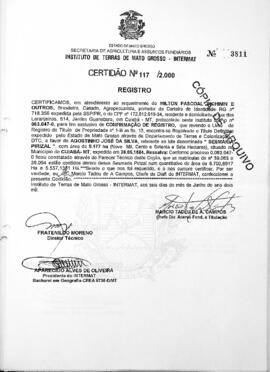 NÚMERO DA CERTIDÃO: 117.2000
