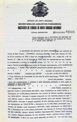 NÚMERO DO TÍTULO: 000593